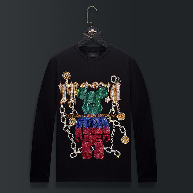 Maglietta a maniche lunghe in cotone modal pesante da uomo, maglietta da uomo alla moda, intimo autunnale di grandi dimensioni_voghion.com