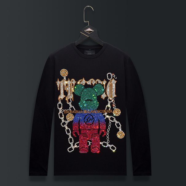 Maglietta a maniche lunghe in cotone modal pesante da uomo, maglietta da uomo alla moda, intimo autunnale di grandi dimensioni_voghion.com