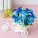 Artificial flowers, artificial flowers, decorative silk flowers, artificial potted plants, ornaments, bicycle potted plants, bow colors are random_voghion.com