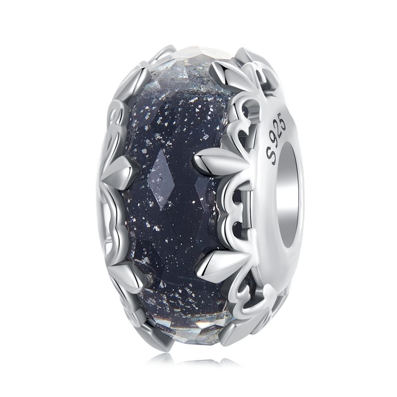 Iris Murano Beads Charm  Sterling Silver Charm, BSC1077_voghion.com