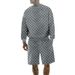 Herrenbekleidung Rundhals-Shirt Langarm-Shorts-Anzug lockerer lässiger Schachbrett-Sport-Zweiteiler_voghion.com