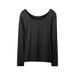 Women's Modal Thermal Underwear Slim Fit Round Neck Long Sleeve Base Layer Tops For Winter Comfort_voghion.com