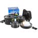 Outdoor Camping Pot Set 4 5 People Plus Teapot Combination DS 508 Pot Set Portable Picnic Pot Teapot Set_voghion.com