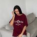 Damenbekleidung T-Shirt Tops Für Frauen Im Sommer Freizeit Lazy Letters Stickerei Drop Shoulder Rundhalsausschnitt Kurze Ärmel Für Frauen_voghion.com