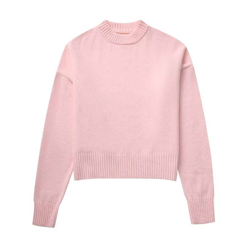 Lässiger lockerer Strickpullover für Damen mit Temperament_voghion.com