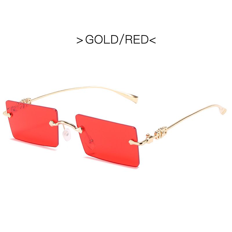 Fashion Square Rimless Women Sunglasses Mirror Classic Vintage Metal Frame Eyewear Men Female Sun Glasses Uv400_voghion.com