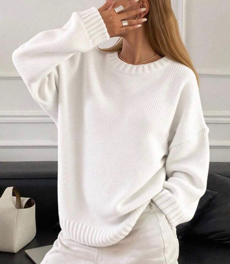 ​​"Damen Grobstrickpullover – Oversize Rundhalspullover für Herbst & Winter"​​_voghion.com