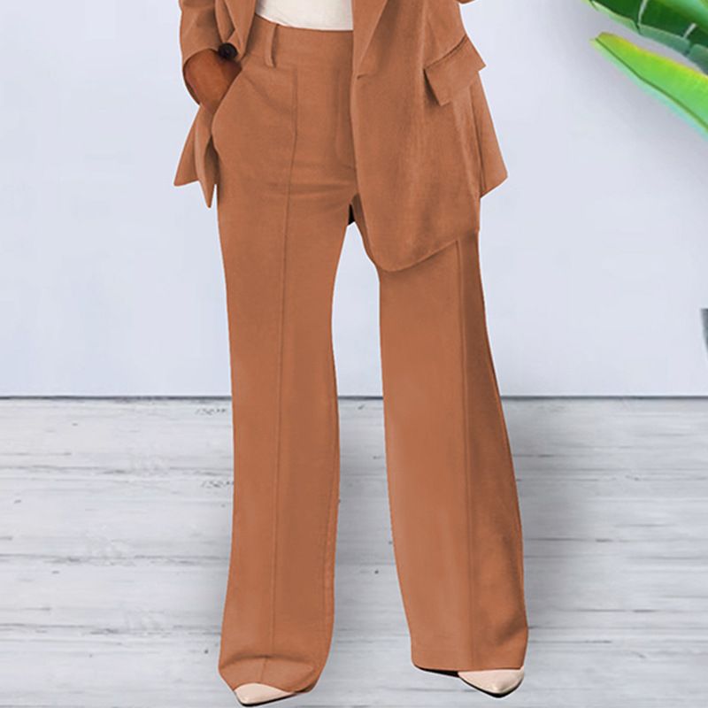 Ensemble veste et pantalon pour femme, nouvelle mode automne-hiver 2025, coupe slim, revers, tempérament_voghion.com
