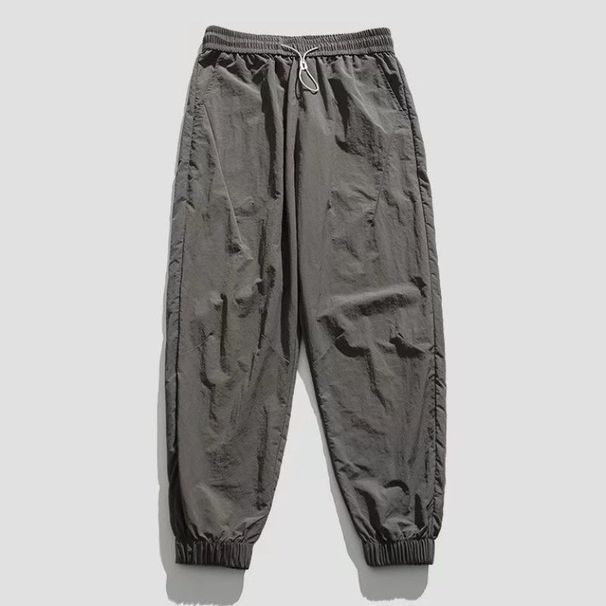 Ανδρικά Ρούχα Καλοκαιρινά νέα παντελόνια ανδρικά λεπτά παντελόνια από μετάξι σε πάγο, ανδρικά αθλητικά κολάν σε στυλ Χονγκ Κονγκ, μοντέρνα αθλητικά παντελόνια μάρκας_voghion.com