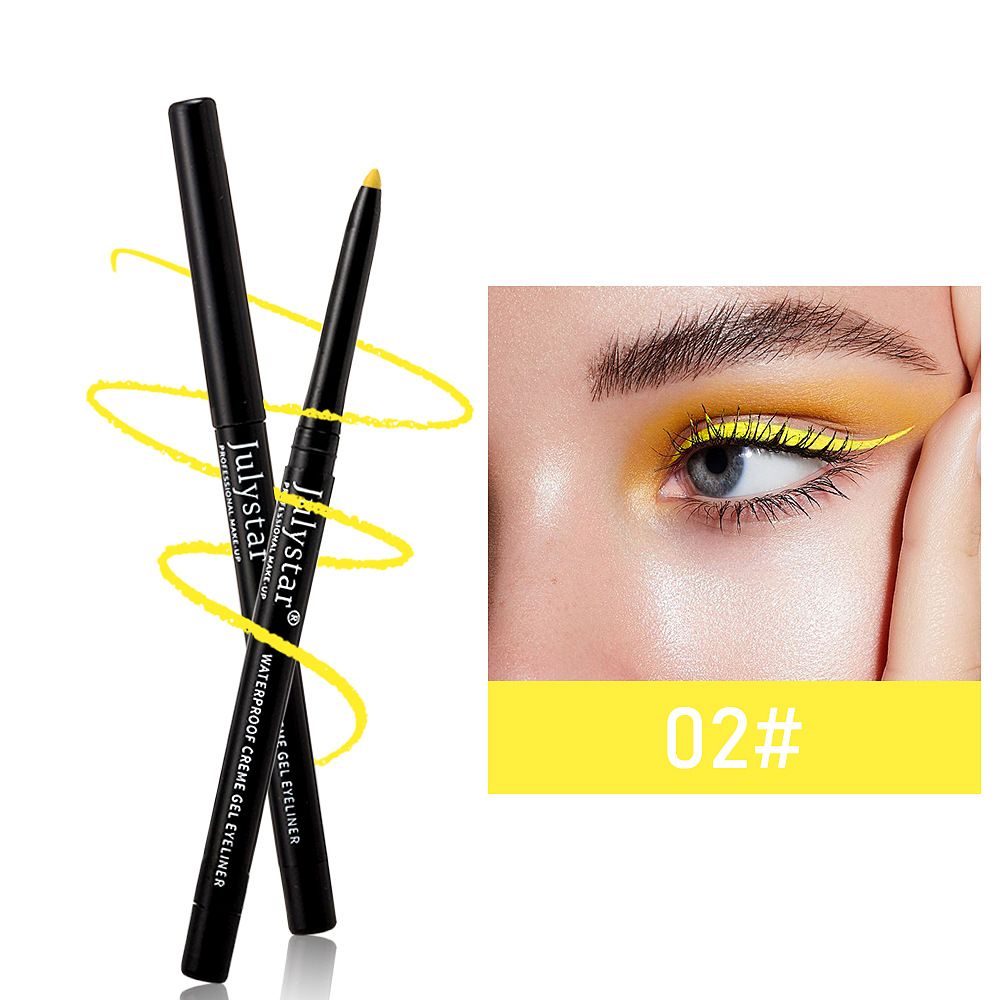 Maquillaje, Maquillaje sin manchas, Lápiz delineador de ojos en gel de color, Fácil de colorear, Belleza del sudeste asiático_voghion.com
