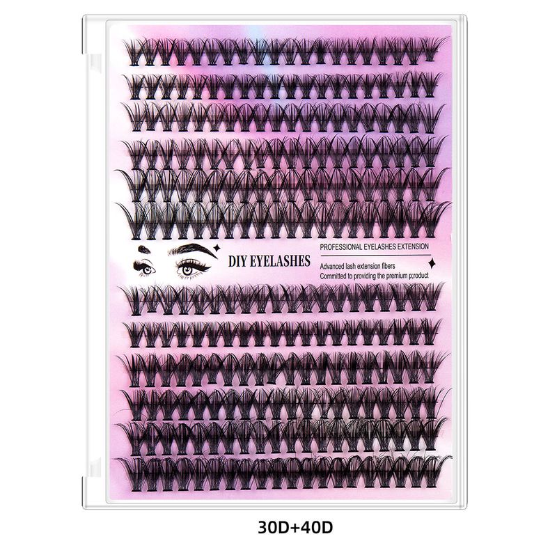Beauty & Health New DIY Split False Eyelashes 12 Rows Large Capacity Glue Tweezers Suit Combination Eyelashes_voghion.com