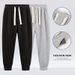 Men's & Women's Cotton Fleece-Lined Jogger Pants With Silver Fox Fur, Loose Fit High Waist Sweatpants For Winter, Unisex Athletic Casual Trousers_voghion.com
