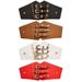 Three Piece Buckle Seal With Shirt Decoration Down Jacket Elastic Rivet Waist Wide Women's Belt_voghion.com
