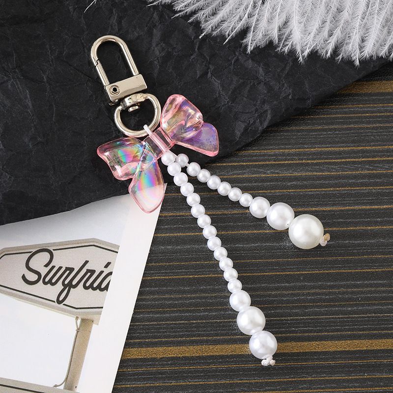 INS Neue Acryl Bogen Keychain Anhänger Personalisierte DIY Tasche Dekoration Kopfhörer Fall Kette Zubehör_voghion.com