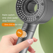 5-Setting Handheld Shower Head - Manual High Pressure Boosting With Powerful Filter For Home Bathroom Use_voghion.com