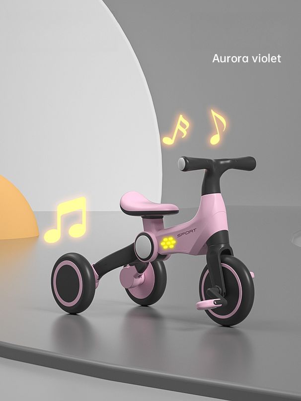 Dětská tříkolka pro děti odrážedlo pro 1-3-6 let může tlačit děti multifunkční lehká skládací koloběžka_voghion.com