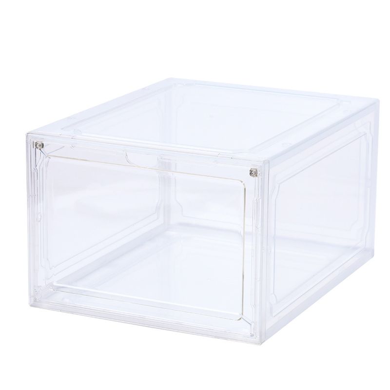 Organizator de familie Cutie magnetică transparentă pentru pantofi, cutie de afișare din plastic, cutie de pantofi înaltă pentru asamblare pe perete, dulap de pantofi din plastic dur, cutie de depozitare pentru pantofi_voghion.com