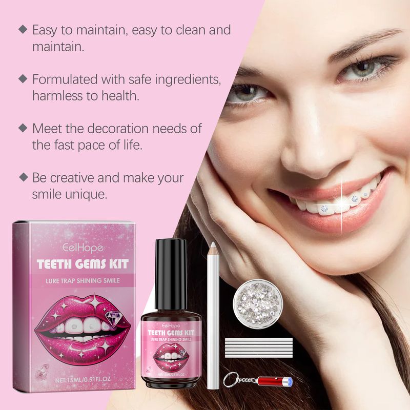DIY set of tooth gems, fashionable and shining personalized toothpaste for dental beauty decoration, convenient and lasting_voghion.com