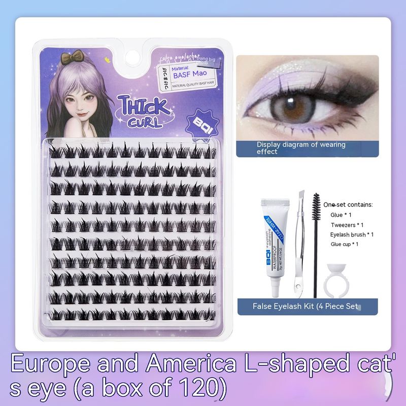 Tipo BQIL cat eye falso naturalmente denso, leggero, ha uno stelo sottile. Sono morbidi e segmentati, si sposano da soli_voghion.com