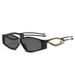 Rechteckige Sonnenbrille Damenmode Kleines Rahmendesign Sonnenbrille Weibliche Markendesigner Punk Schwarz Farbverlauf Oculos De_voghion.com
