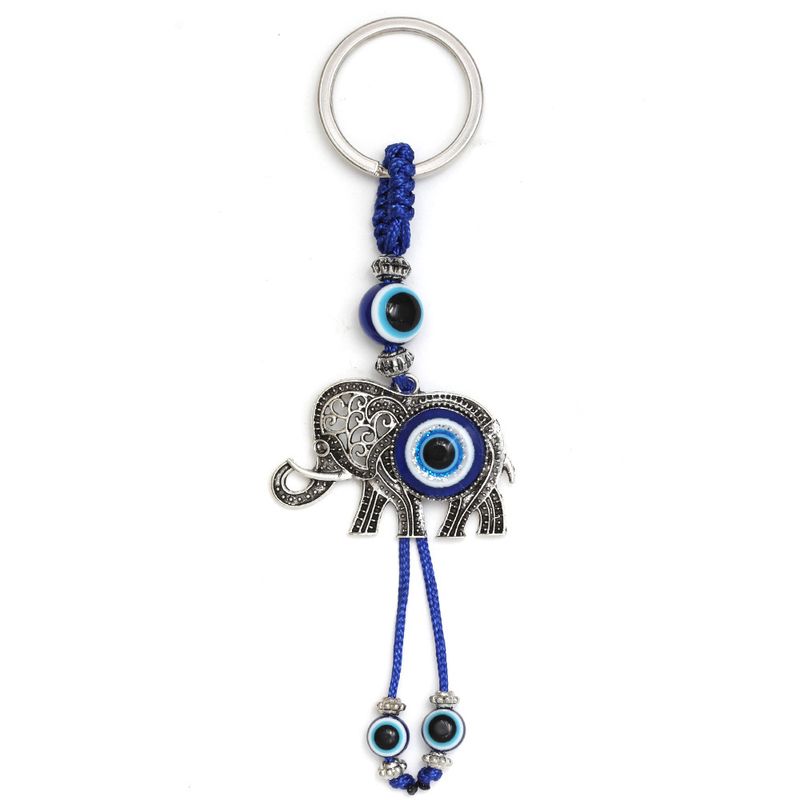 Nuevo llavero de ojo de elefante con colgante de ojo del diablo para coche, llavero con colgante de animal_voghion.com