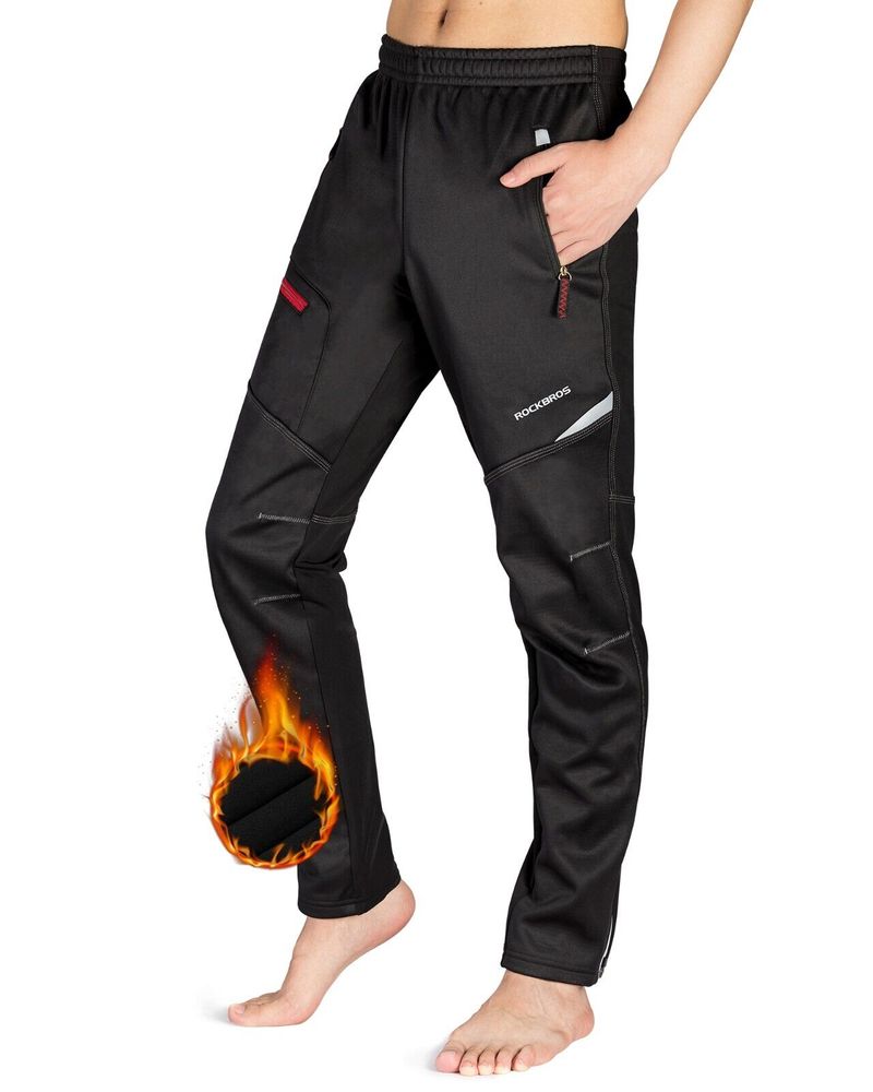 Pantalones cortos de ciclismo de invierno ROCKBROS, pantalones cortos deportivos largos, pantalones cortos de ciclismo, pantalones cortos de ocio para hombre, talla M-4XL_voghion.com