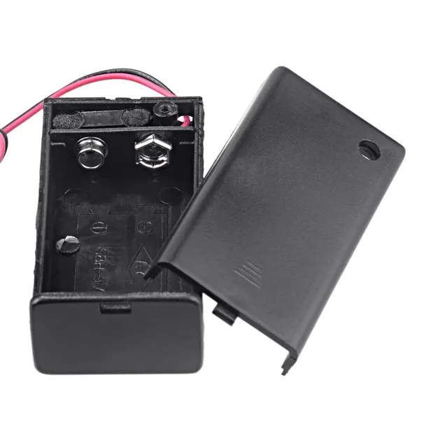 2023 New 1pc 9 Volt Box Pack Power Toggle Black 9V Battery Holder With ON/OFF Switch Lid Cover For 1 Piece 6F22 PP3 9v Battery_voghion.com