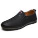 European Warm Series Leather Autumn Casual Loafers Cotton With Fleece Lining Warm Non-Slip Men's Shoes_voghion.com
