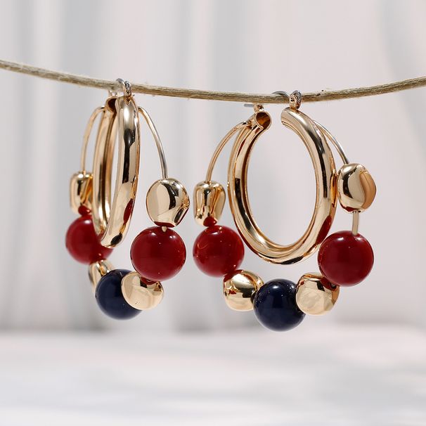 Nuovi orecchini misti con perline alla moda, gioielli Qingdao_voghion.com