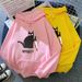 Autumn Winter New Candy Color Couple Matching Personalized Print WHAT? Black Cat Graphic Hoodie Sweatshirt_voghion.com