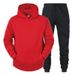 Unisex Fleece-Hoodie und Jogger-Set – Pullover aus weicher Baumwollmischung mit Tasche, lässige Loungewear für Männer und Frauen_voghion.com