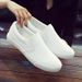 New Spring Autumn Breathable Waterproof Men's Women's Microfiber Work Shoes One Foot Pedal Lazy Shoes Wear-resistant Sneakers_voghion.com