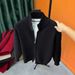 Cardigan masculino slim fit com zíper duplo – suéter de malha com gola alta (preto/vermelho/cinza/damasco, M-3XL)_voghion.com