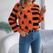 2025 Herbst Winter Casual Star Stripe Laterne Langarm Pullover Pullover Damenbekleidung_voghion.com