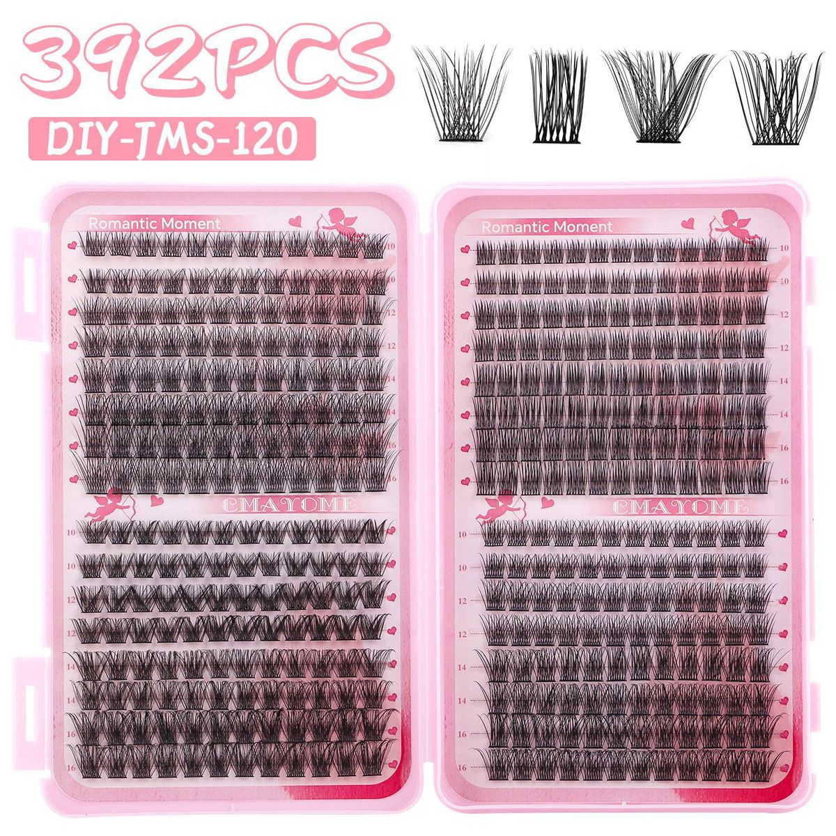 False Eyelashes Single Cluster Segmented False Eyelash Book Set Natural Thick Versatile C Curved Curled Eyelashes_voghion.com