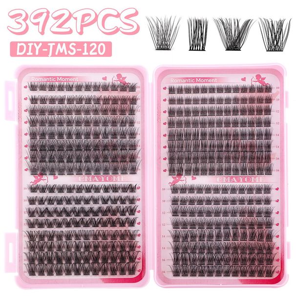 False Eyelashes Single Cluster Segmented False Eyelash Book Set Natural Thick Versatile C Curved Curled Eyelashes_voghion.com