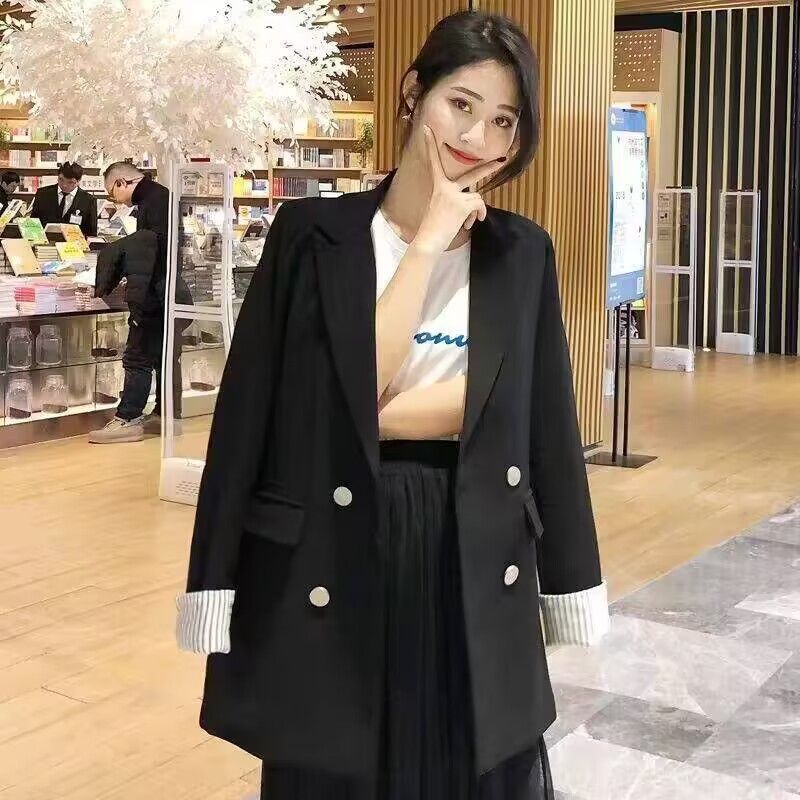 Frühling neue blazer frauen metall schnalle Britischen stil casual vielseitig grün rot kleine mann anzug_voghion.com