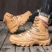 Hiking Combat Boots, High-top Work Boots, Martin Boots, Fleece-lined Warm Snow Boots_voghion.com