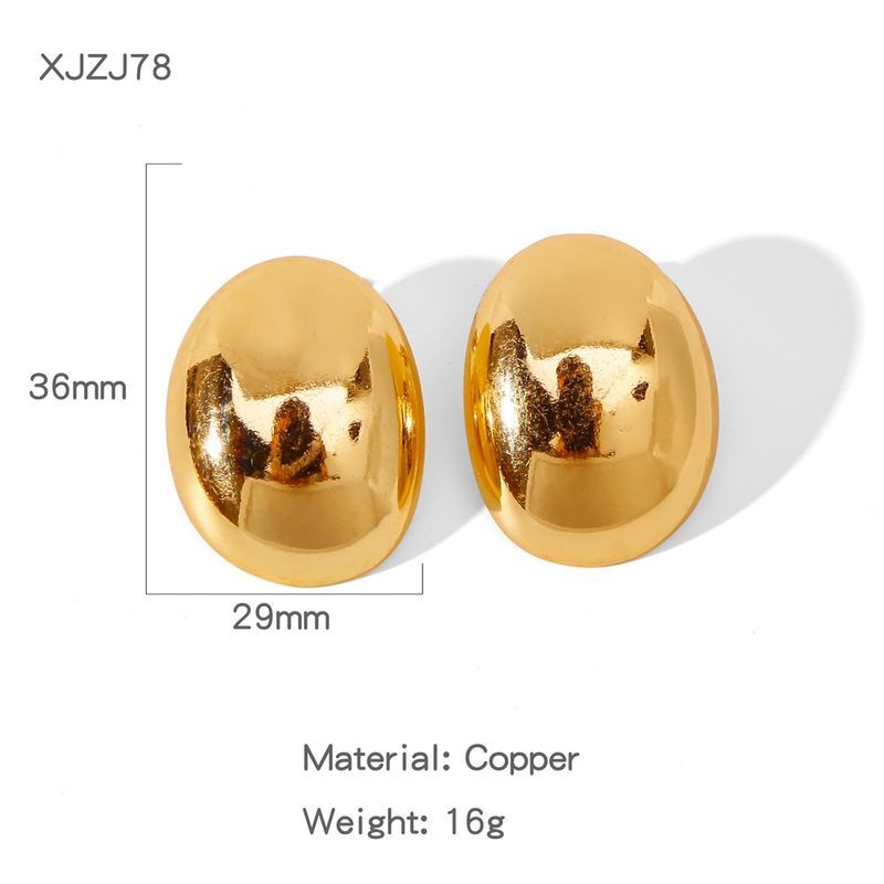 1 Pair Basic Modern Classic Style Geometric Heart Shape Plating Copper Drop Earrings Ear Studs_voghion.com