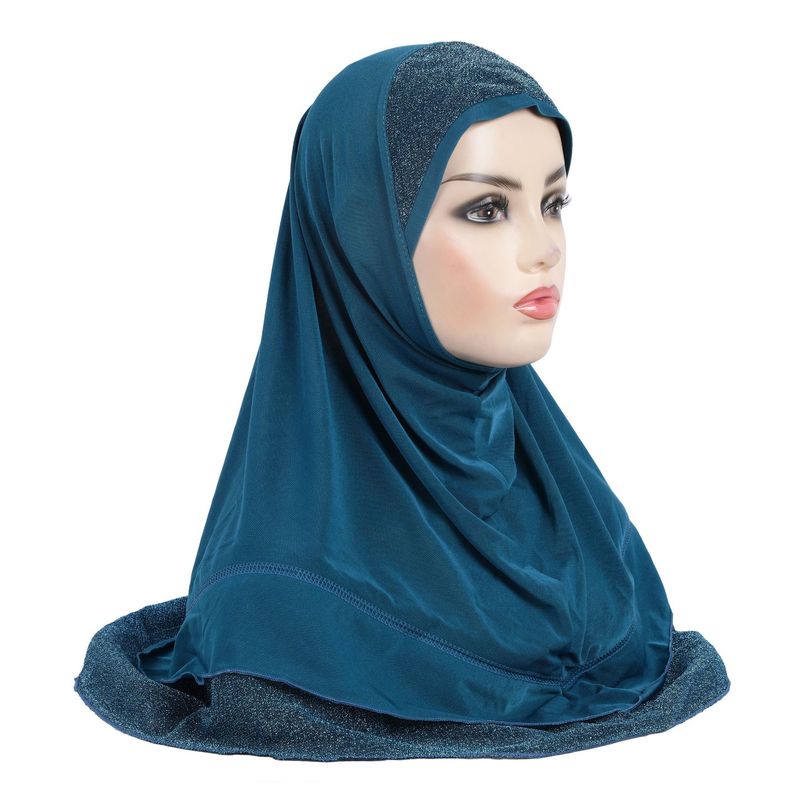 Malay women's crystal linen silk patchwork hat headscarf H310_voghion.com