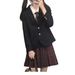 Japanische Schuluniform im JK-Stil für Mädchen, authentisches komplettes Set, Herbst/Winter, schwarzer Anzug, Studentinnenjacke für Damen_voghion.com