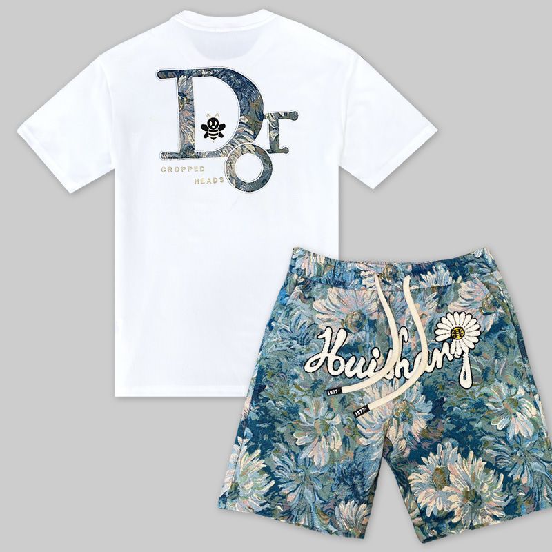 Ensemble haut et short deux pièces pour homme, nouvelle mode, décontracté, léger, de luxe, personnalisé, imprimé, beau_voghion.com