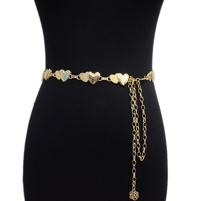 Minimalistisches und vielseitiges Design, kreisförmige, blattförmige, herzförmige dekorative Taillenkette aus Eisen, Kleiderkette für Damen_voghion.com