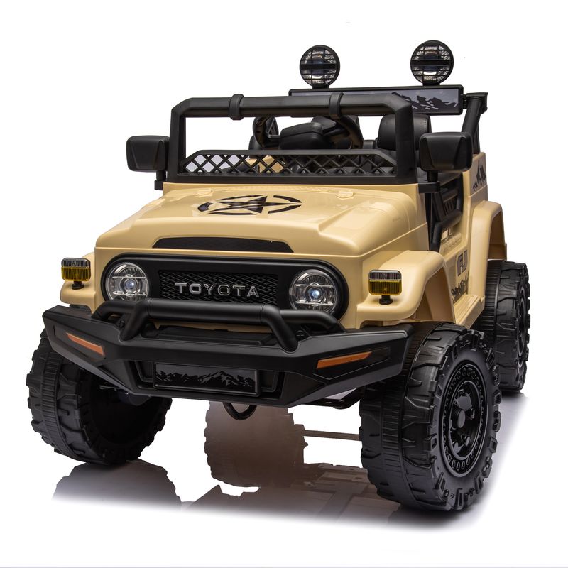 Licensed TOYOTA FJ Cruiser,12V Kids ride on car 2.4G W/Parents Remote Control,electric car for kids,Three speed adjustable,Power display, USB,MP3 ,Blu_voghion.com