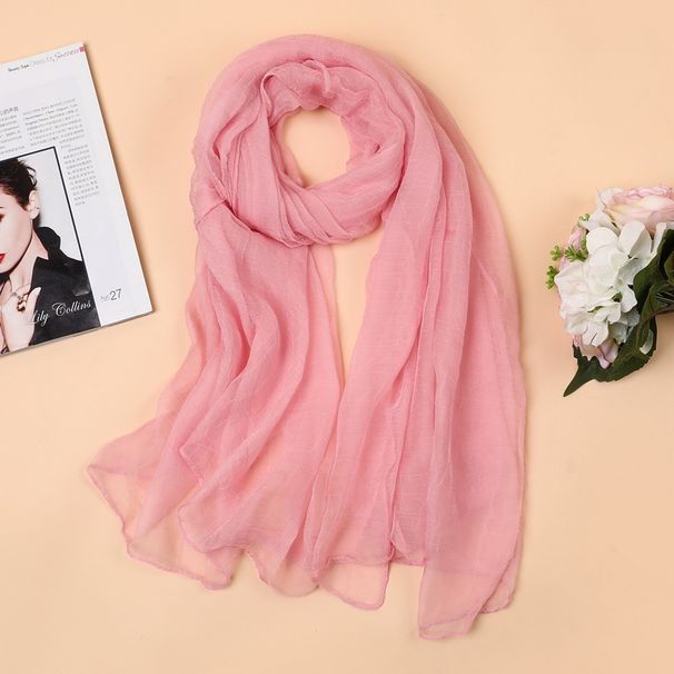 2024 New Crocodile Wrinkle for Women's Travel Sunscreen Beach Big Shawl Scarf, Ins Solid Color Scarf_voghion.com