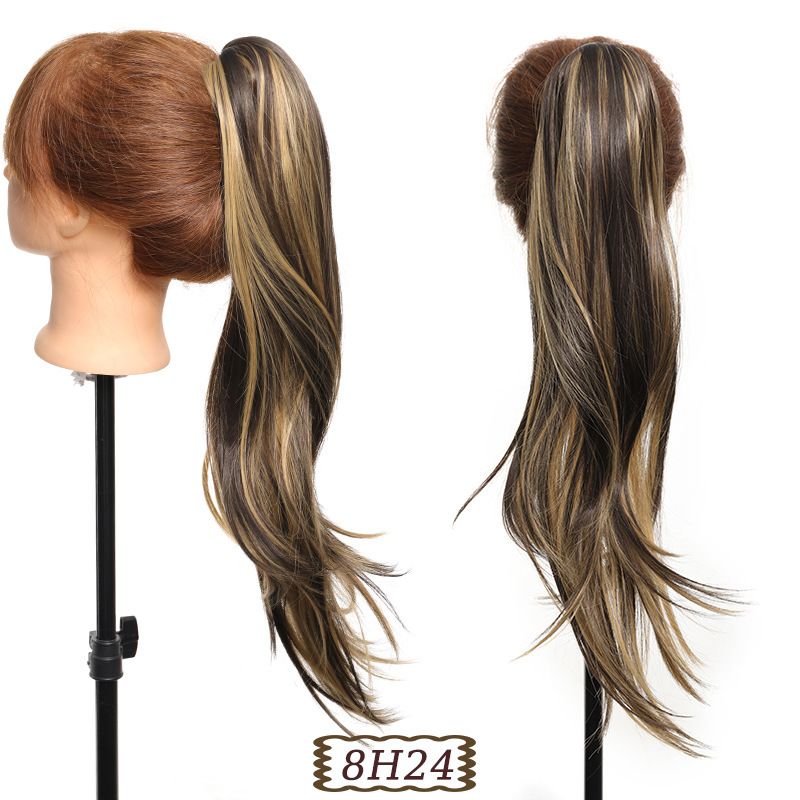 Mini curl Curl Curl Curl Curl Curl Curl Pony tail perruque femme en fibre synthétique queue de cheval extension naturelle_voghion.com