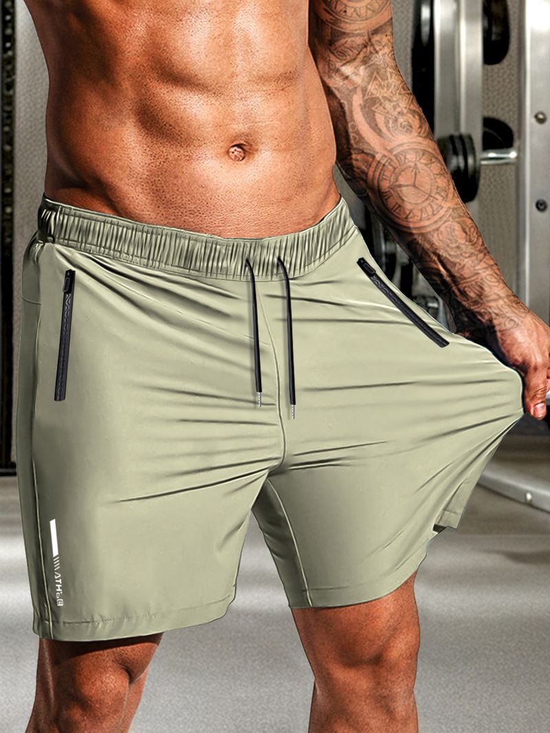 ​​Men's Breathable Quick-Dry Sports Shorts - Lightweight Nylon Athletic Shorts For Summer, Comfortable & Stretchy, Loose Fit Casual Workout Shorts​​_voghion.com