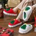 2024 New Christmas Tree Women's Home Unisex Autumn Winter Indoor Warm Cotton Thick Sole Slippers_voghion.com