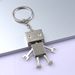 Portachiavi in bronzo a forma di robot, portachiavi in argento a forma di cartone, portachiavi a forma di omino di cartone, ciondolo chiave regalo Aleng_voghion.com