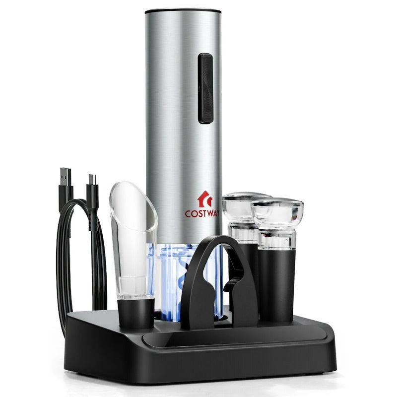 Foil Set Electric Cutter Bottle Opener Wine 6-in-1 With_voghion.com